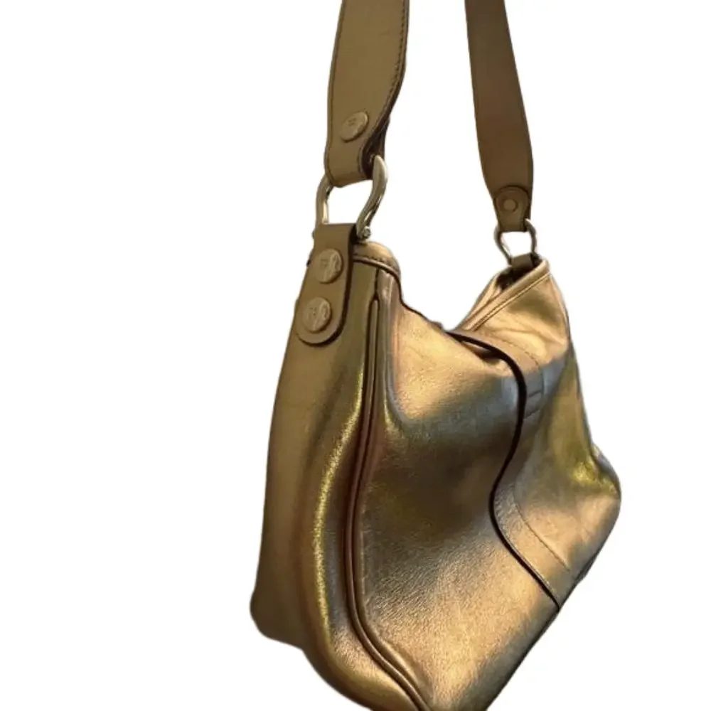 KATE SPADE ♠️ New York Gold Metallic Leather Hobo Shoulder Bag Purse